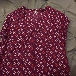 Blouse- purple- patterned